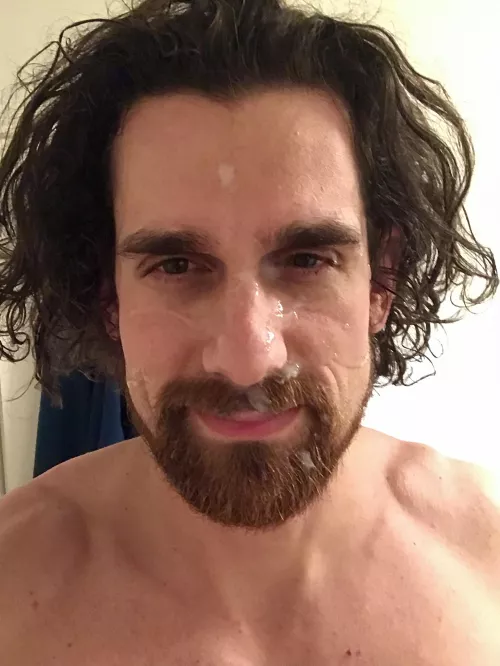 Facial after a rough fuck