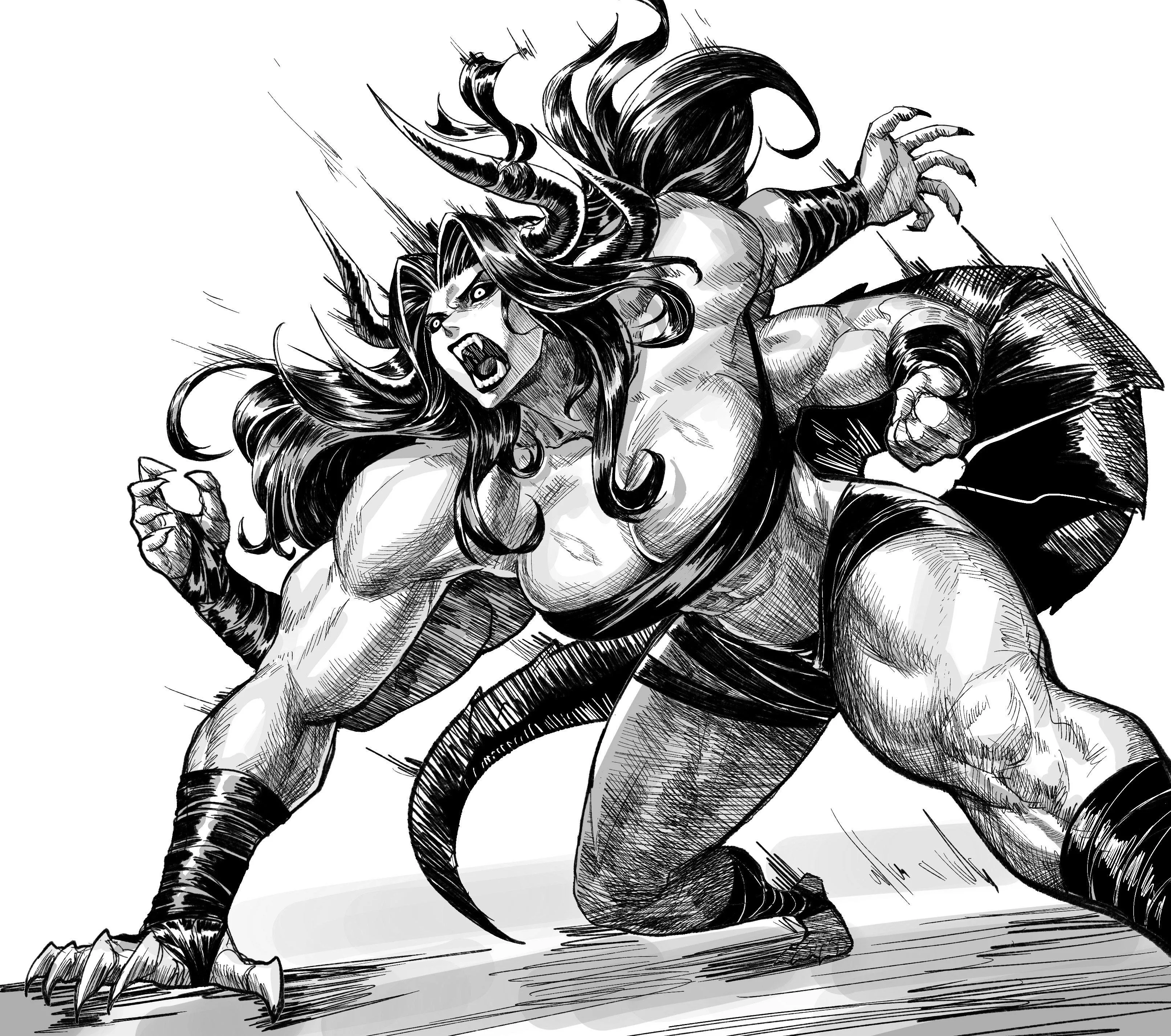 Four armed lady (@1509Virgoart)