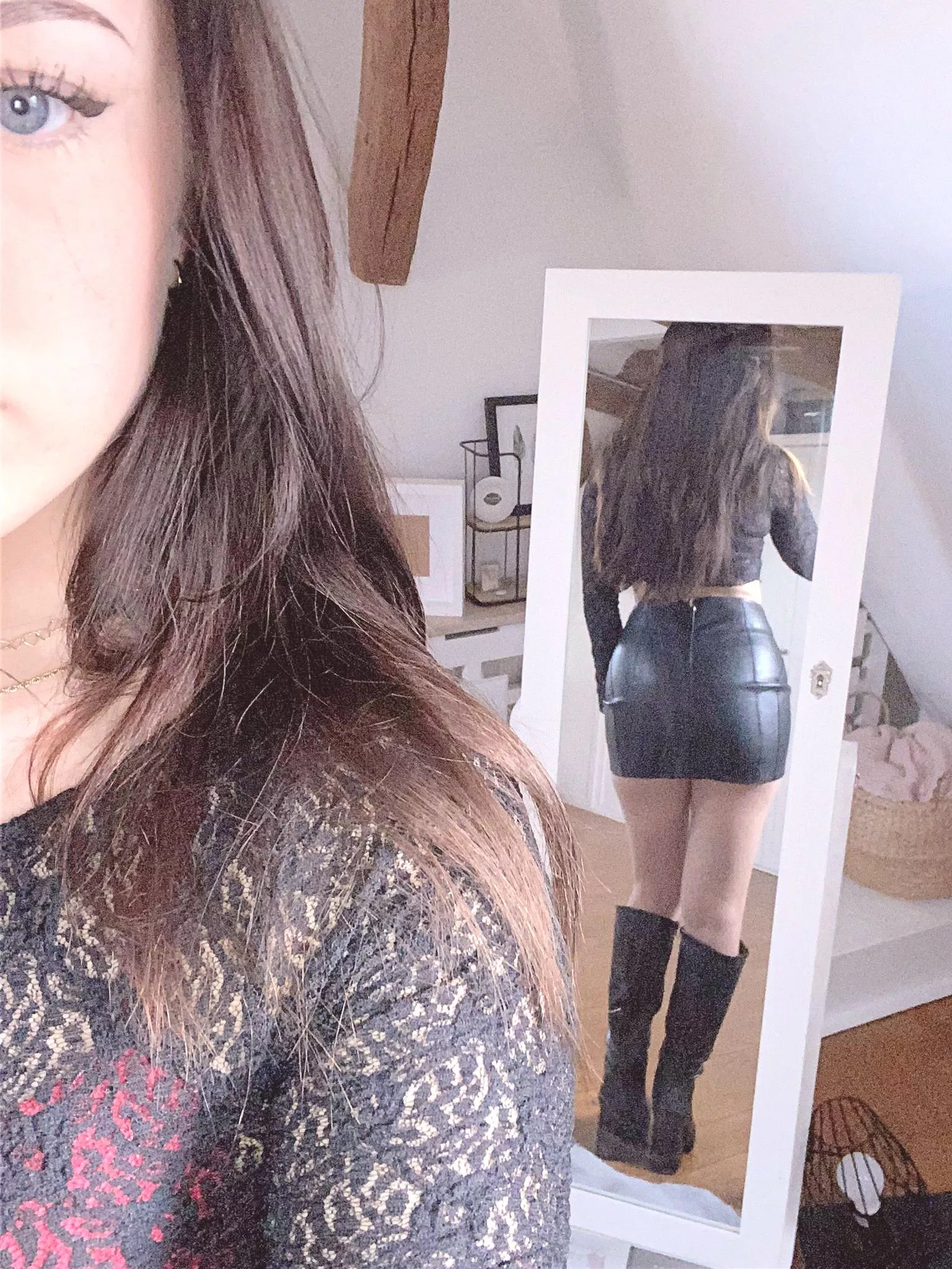 just come here and lift my skirt up, can you?