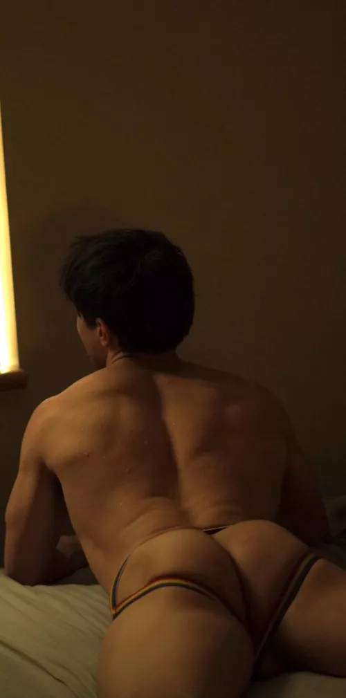 Longing by the window after gym/shower