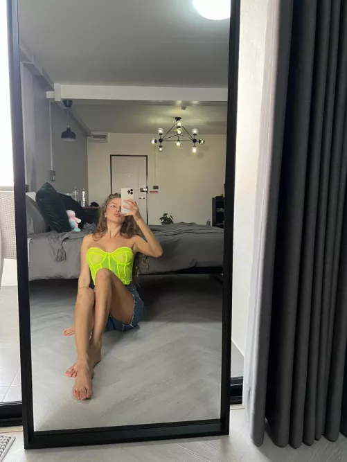 My favorite bright corset is on me