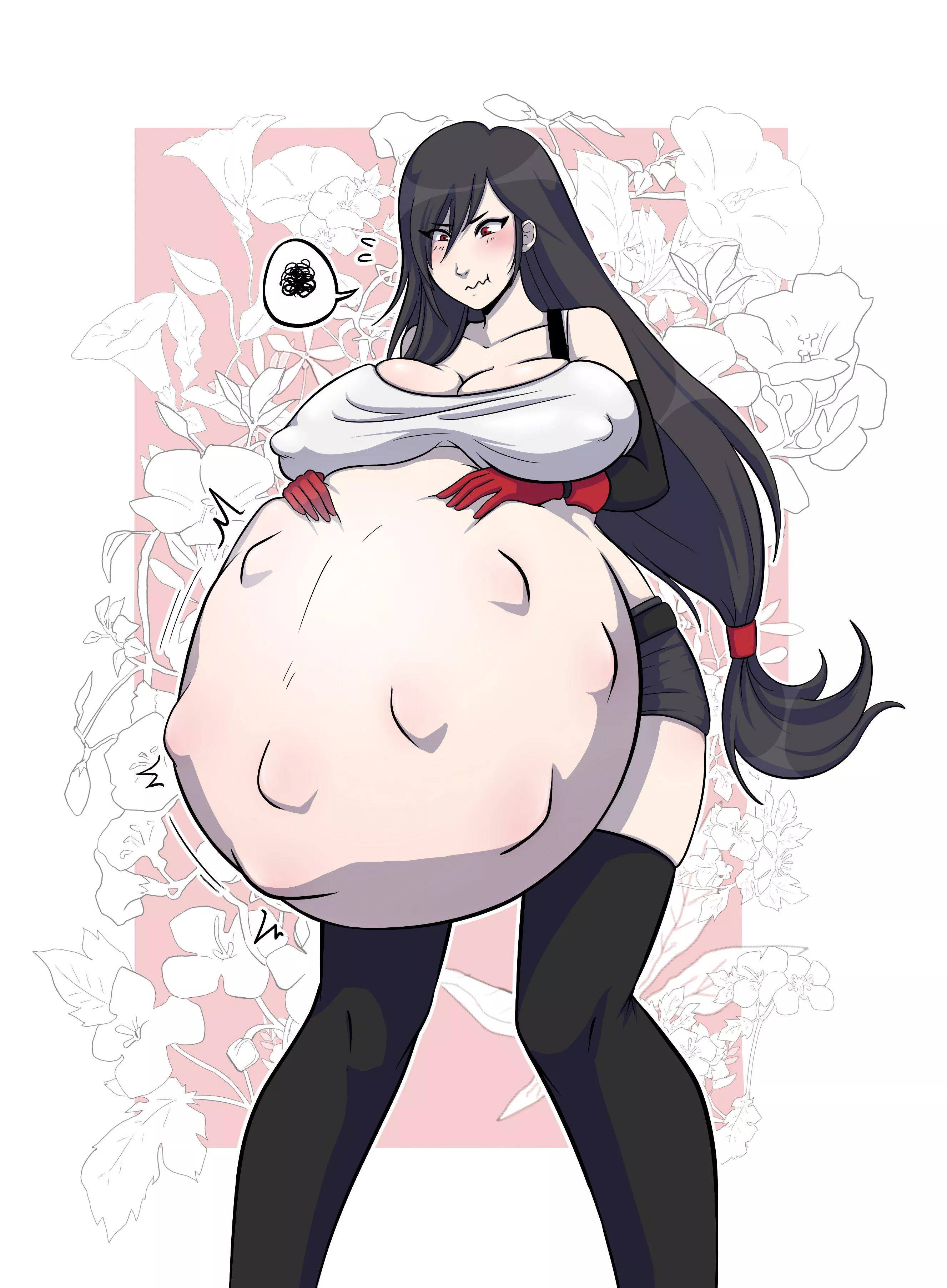 Pregnant Tifa's kids are as much of a fighter as their mother (@mikazonn)