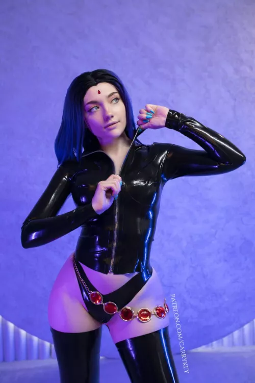 Raven latex cosplay (CarryKey)