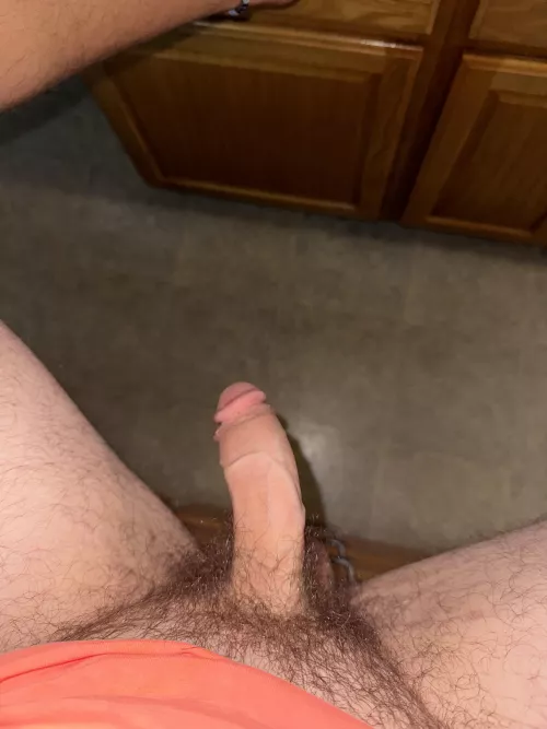 What would you do if you walked into the kitchen and my cock was hanging out?
