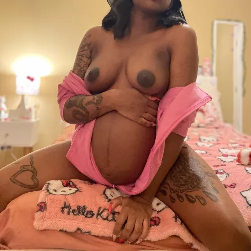 Will you rub my big pregnant belly? My aching body desperately needs a massage