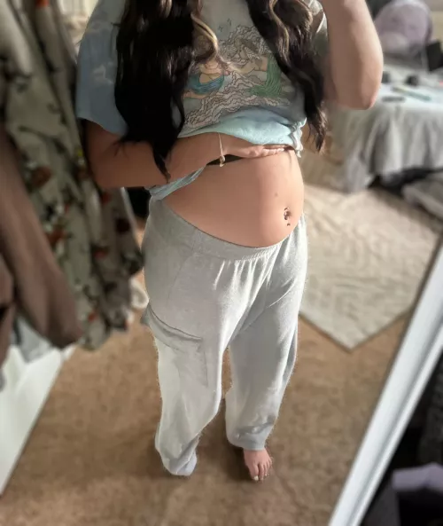 Woke up with a giant food baby this morning 😳🥵
