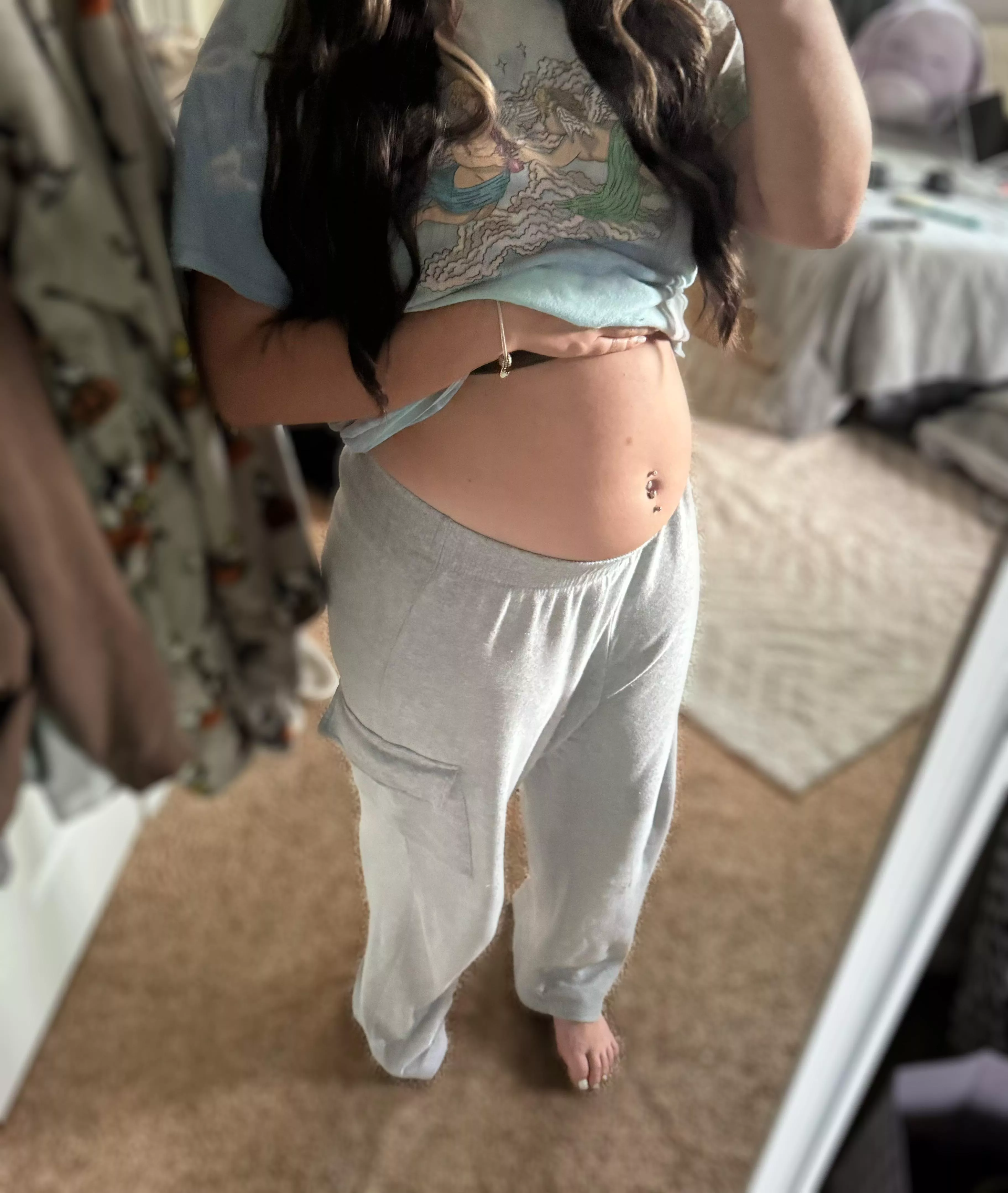 Woke up with a giant food baby this morning 😳🥵
