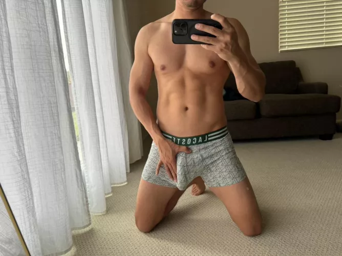 You can almost feel how hard my Asian cock is through my briefs