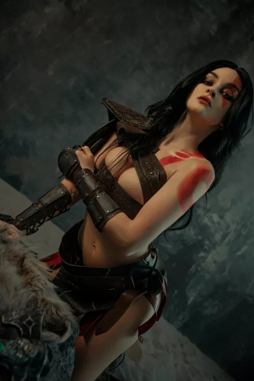 Kratos fem from God of War by Katssby