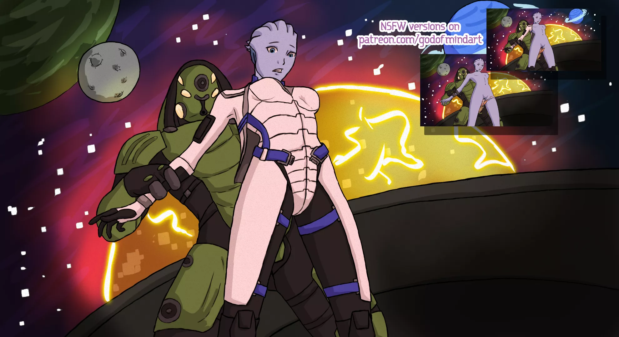 Liara and a Krogan (God of Mind)