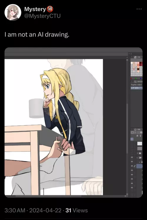 This should go without saying. Never accuse Mystery of AI Art again and pay attention. 