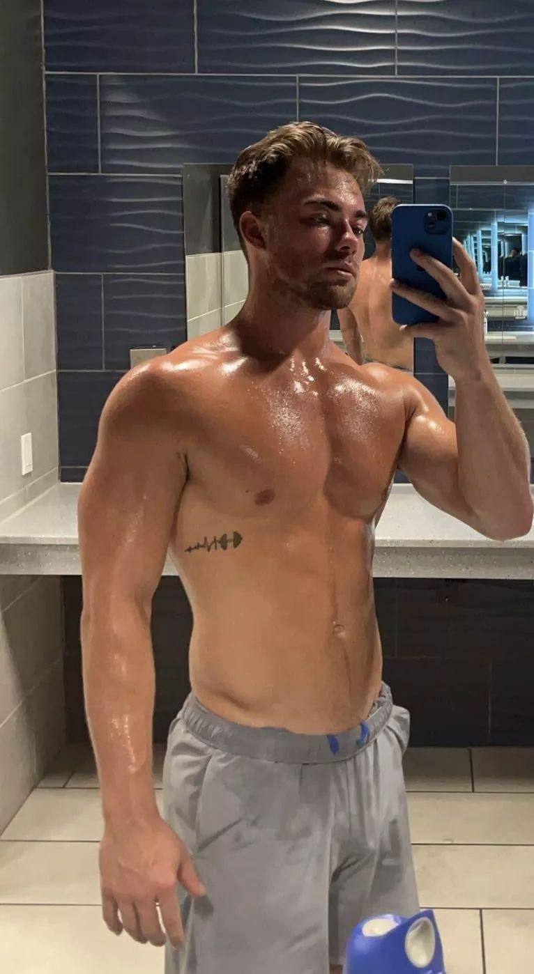 We’re fucking in the shower because you’ll be a dripping mess