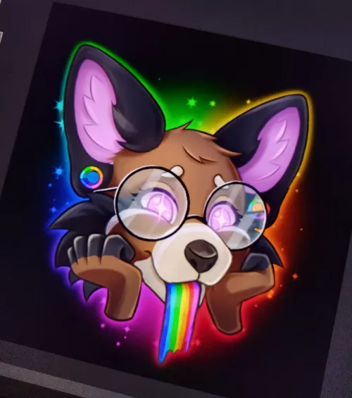 Working on my first sticker :3  (art by me) 