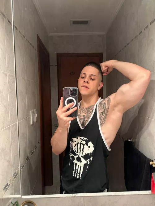 Here with my Gym unif