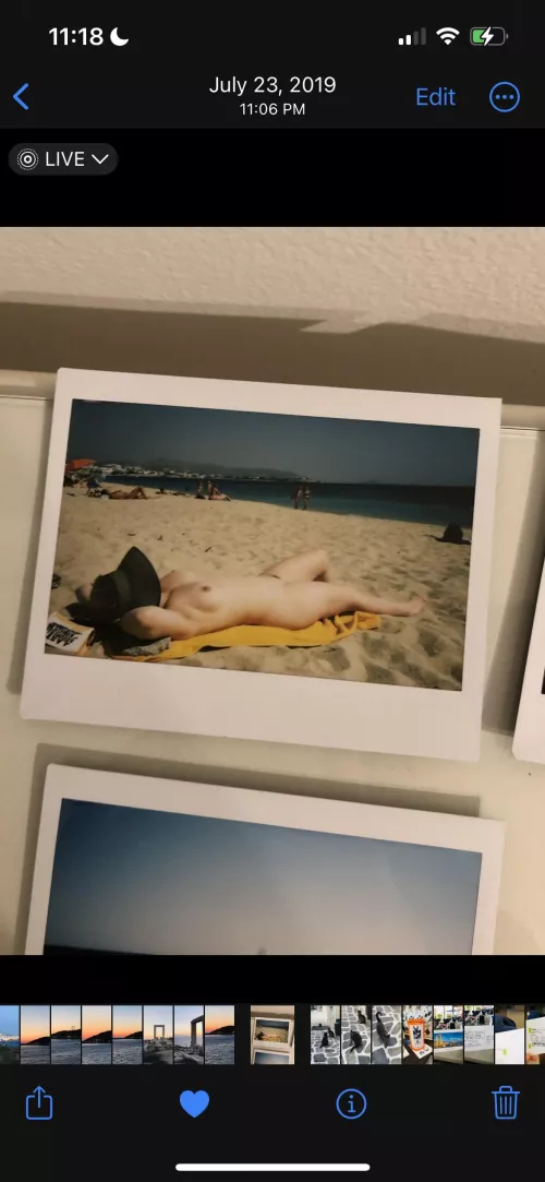 I try to hit the nude beaches whenever I travel—this is from Greece