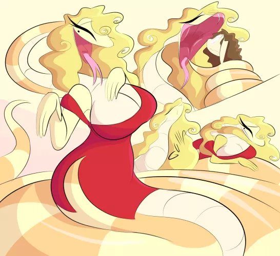 {Image} Sannah, a fabulous snake who hunts whoever's cutest, calls people doll a lot (Art by JackMunchy)