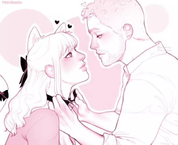 Look at you, so cute~ just the sound of the collar fastening is enough to make your tail wag isn’t it?~