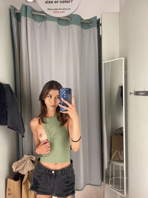 My boob is just saying hiiii