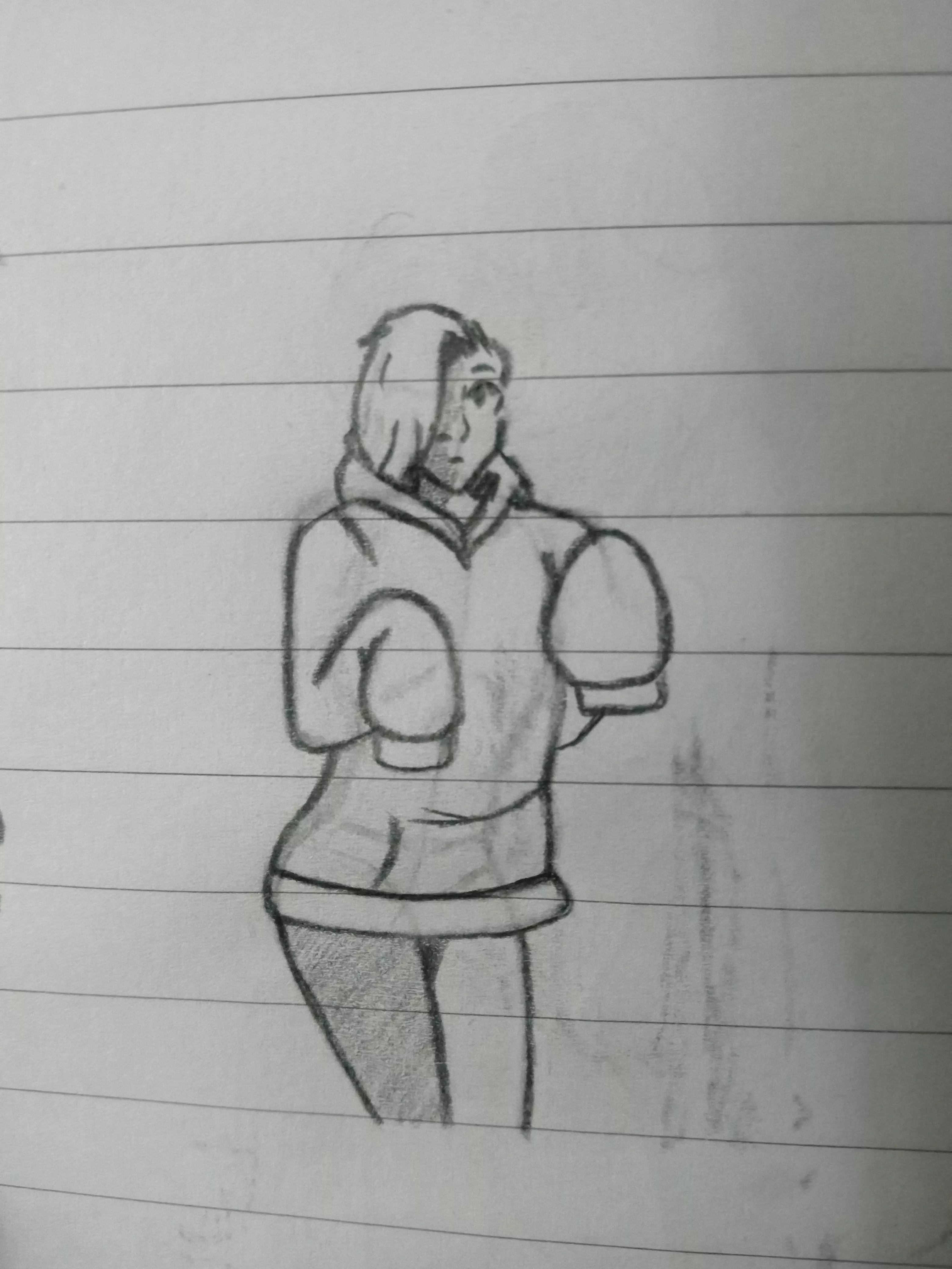 Wearing oversized hoodies...it's his boyfriend's (Bluertiger)