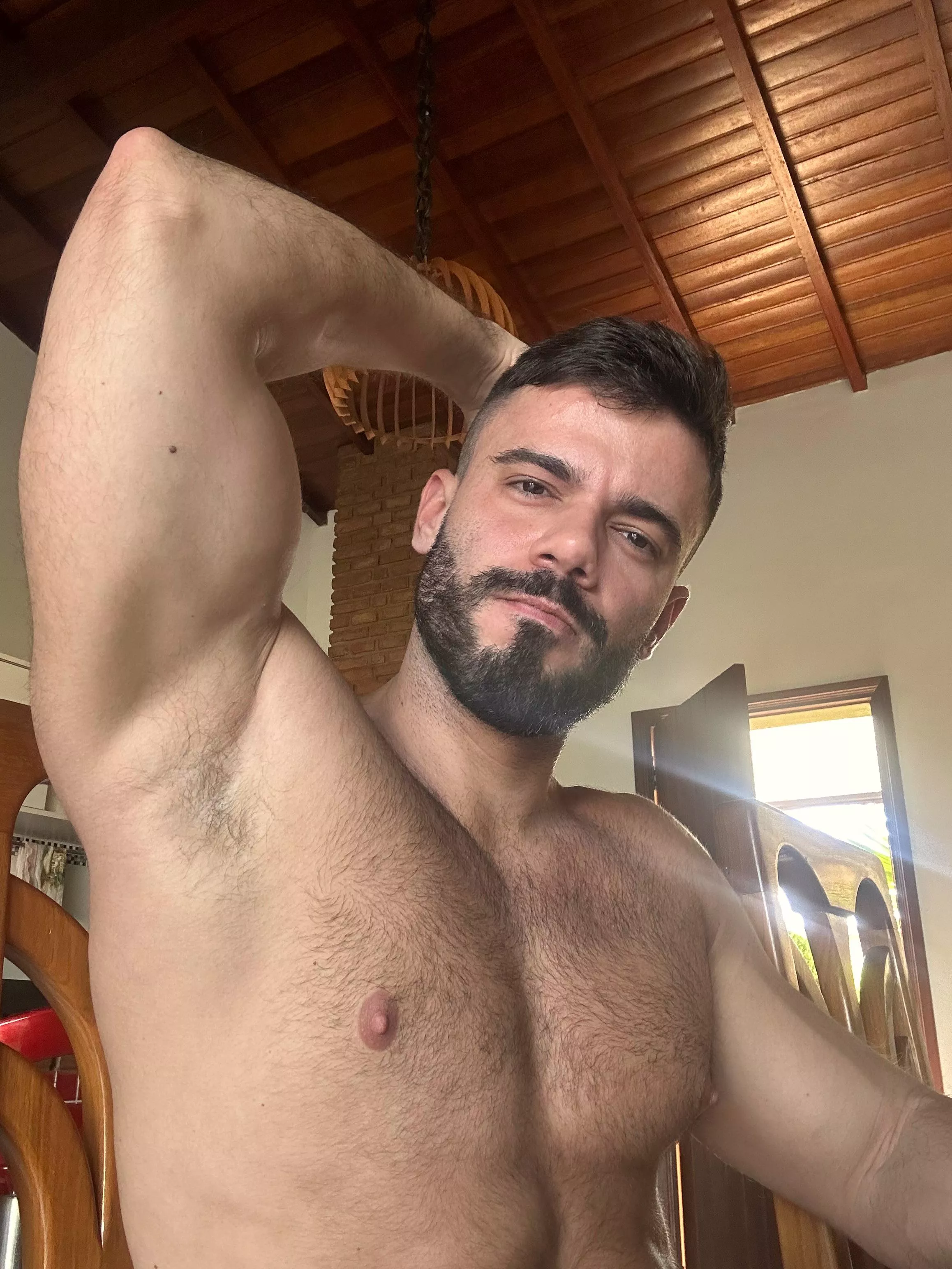 A face of someone who just woke up and need some tender