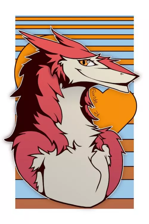 First time drawing a sergal! Completed bust commission for a dear friend