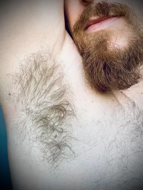 Getting hard on my own musky pits