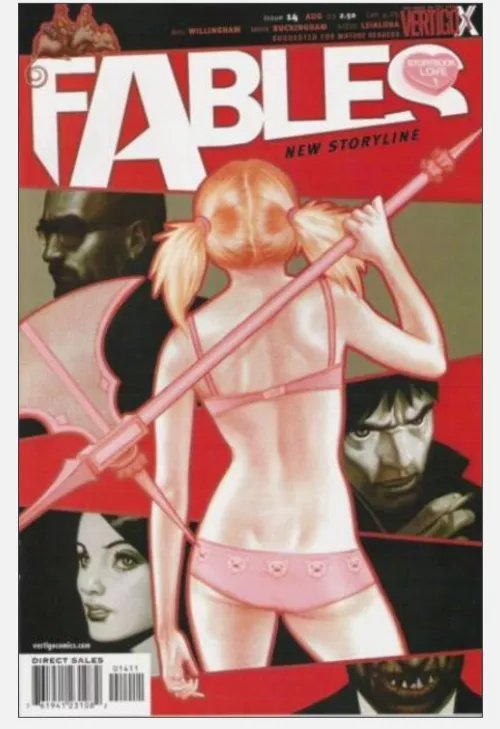 Pigtails? Check. Matching pink bra, panties and battle axe? Check. Cindy bout to whoop some ass. Or do sex. Whatever. [Fables 14]