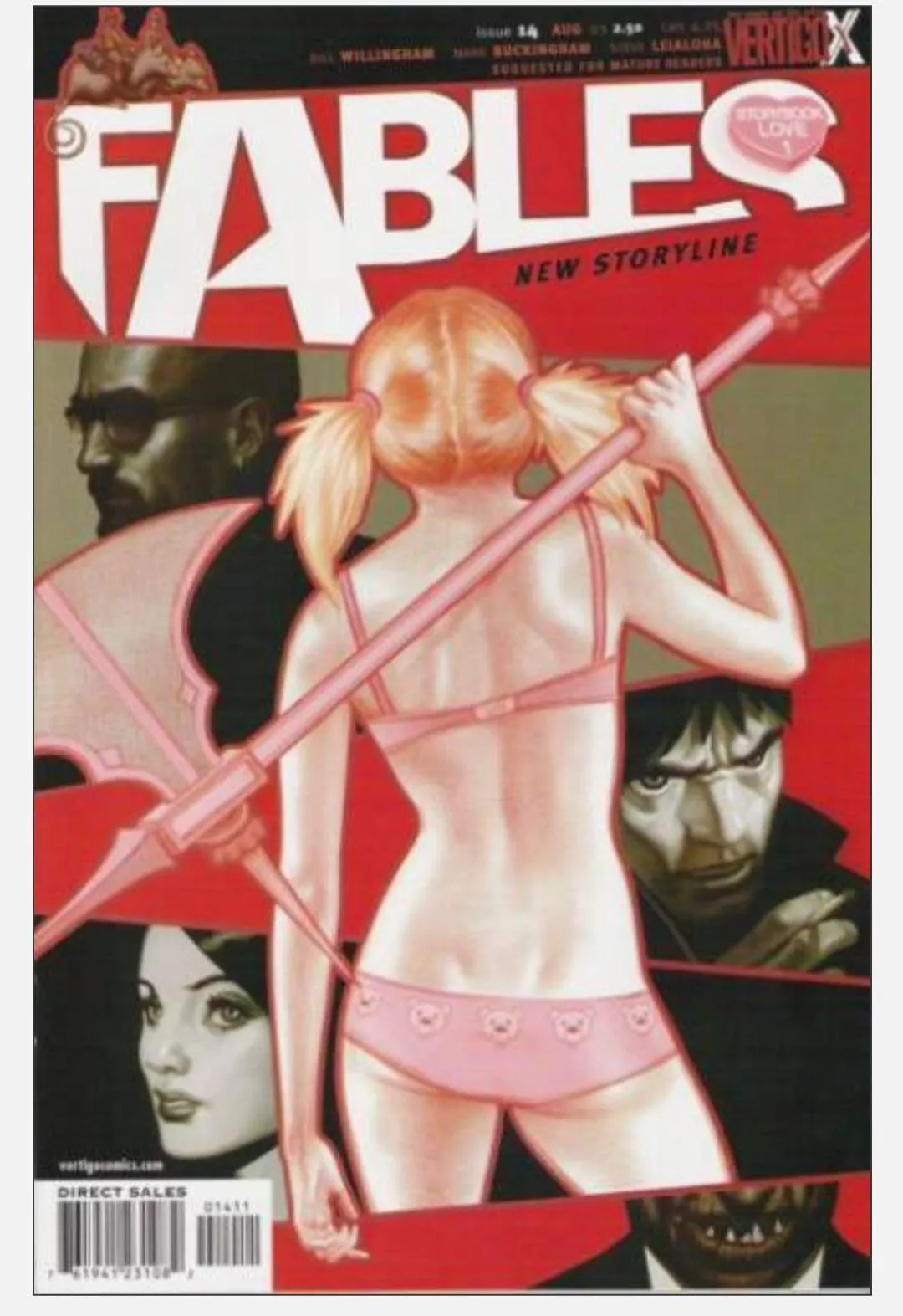 Pigtails? Check. Matching pink bra, panties and battle axe? Check. Cindy bout to whoop some ass. Or do sex. Whatever. [Fables 14]