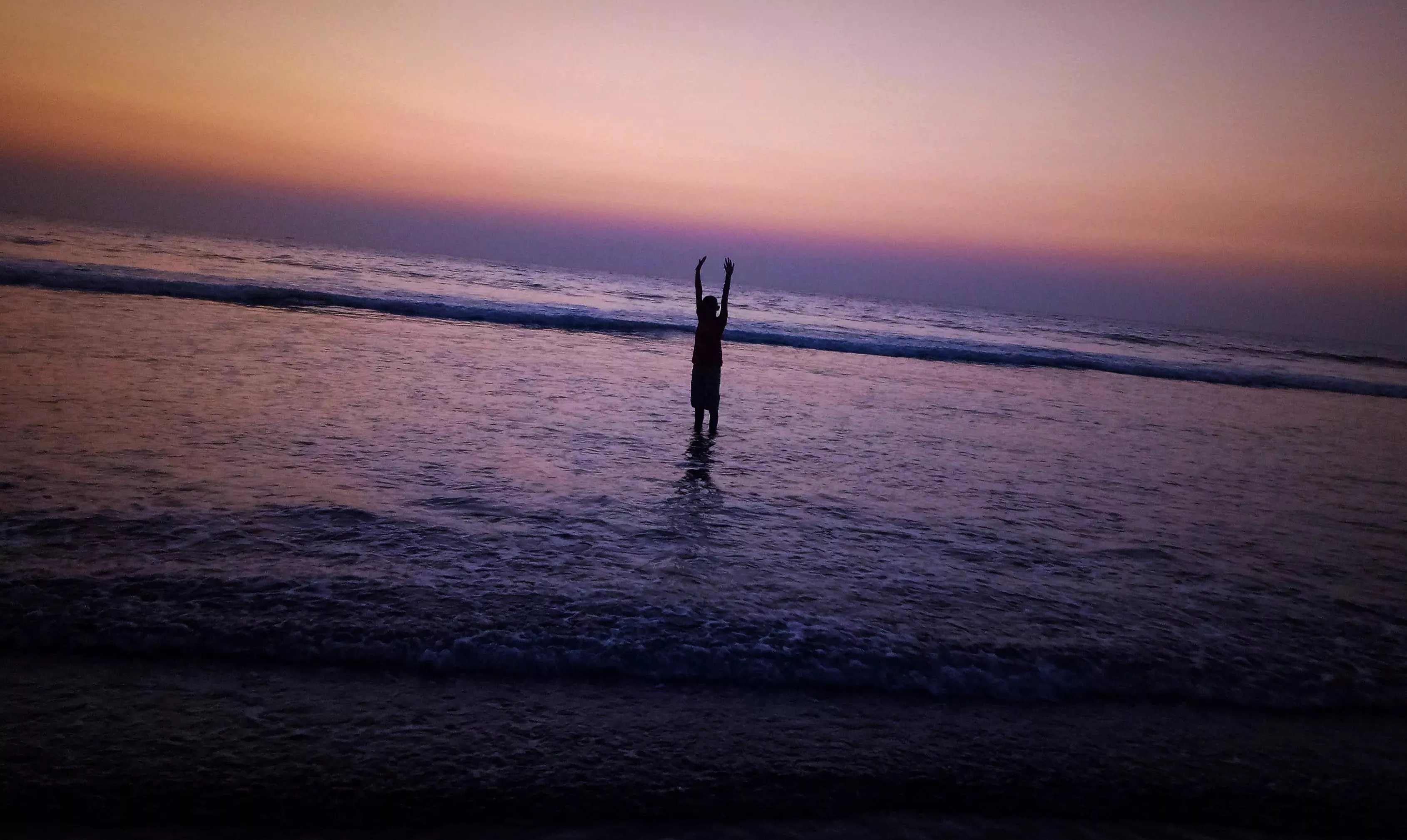 Standing alone on the beach ⛱️