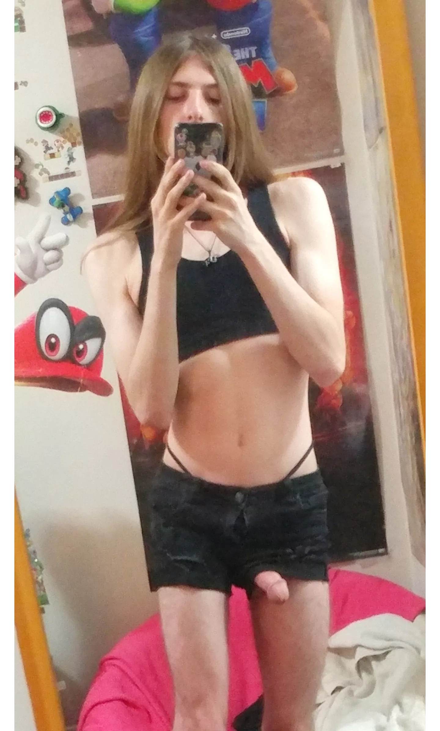 what are you staring at? did something slip out of my shorts?