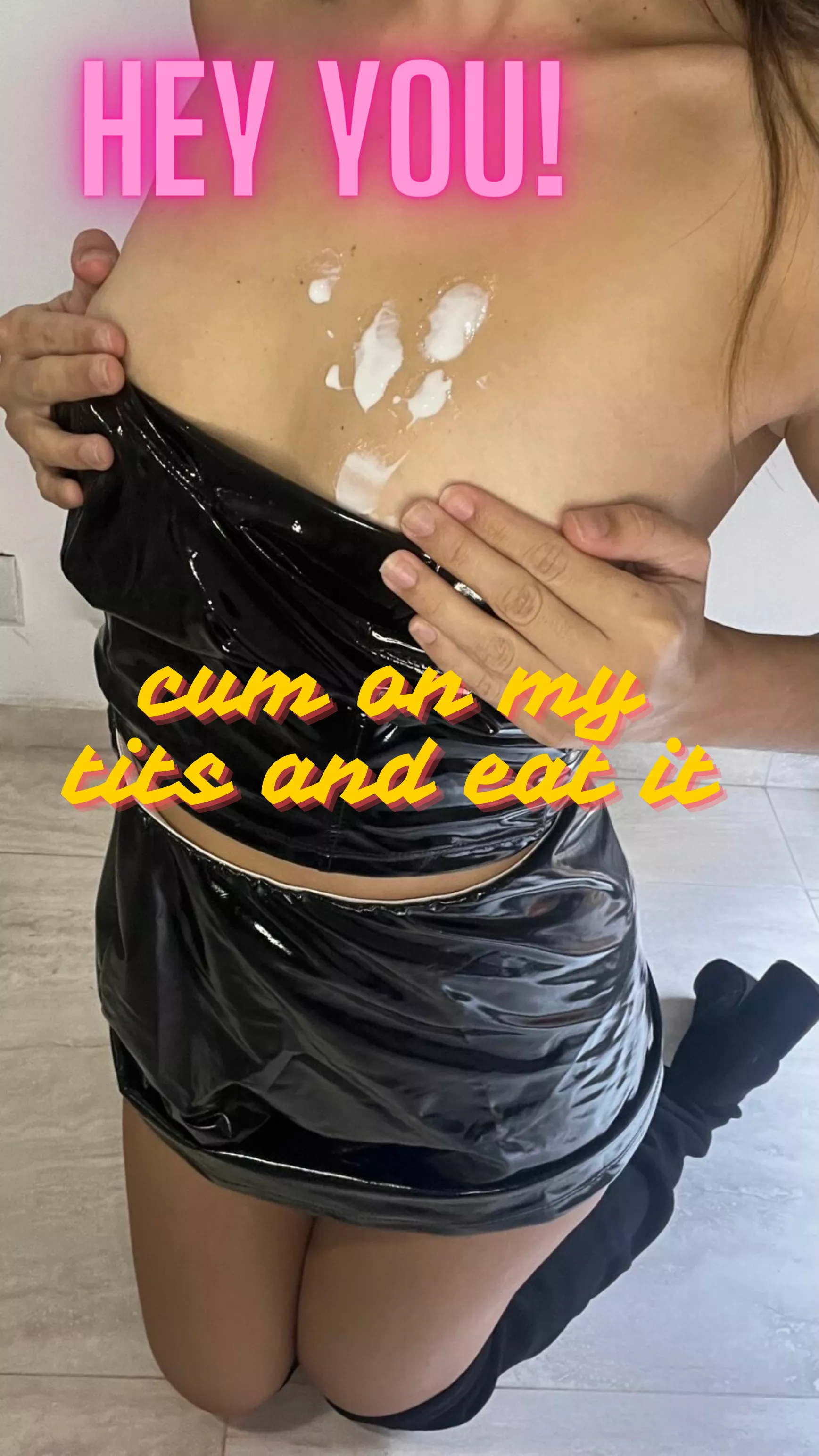 cum on my tits and eat it