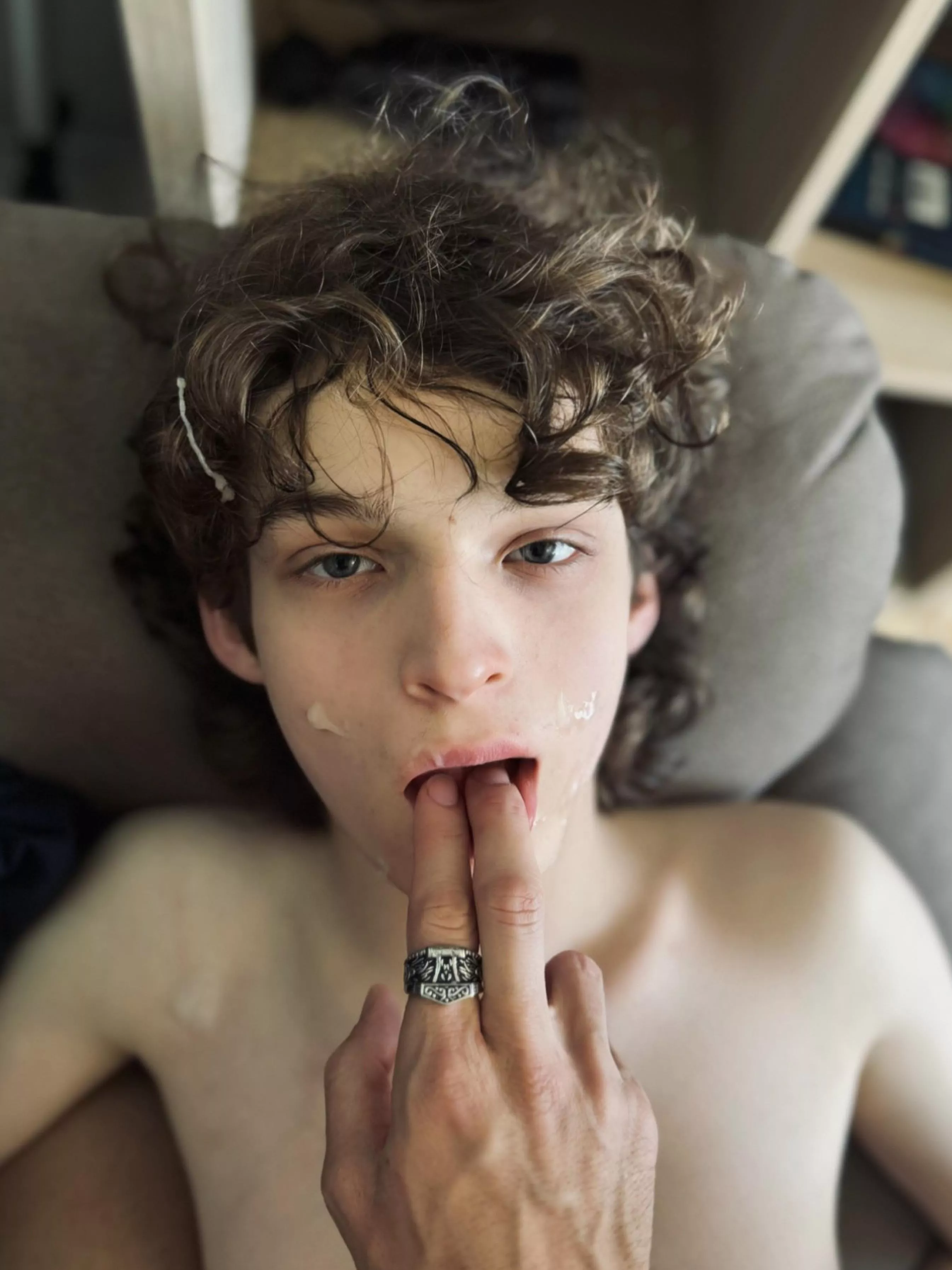 Would you guys blow your load all over my face like he did? 😈