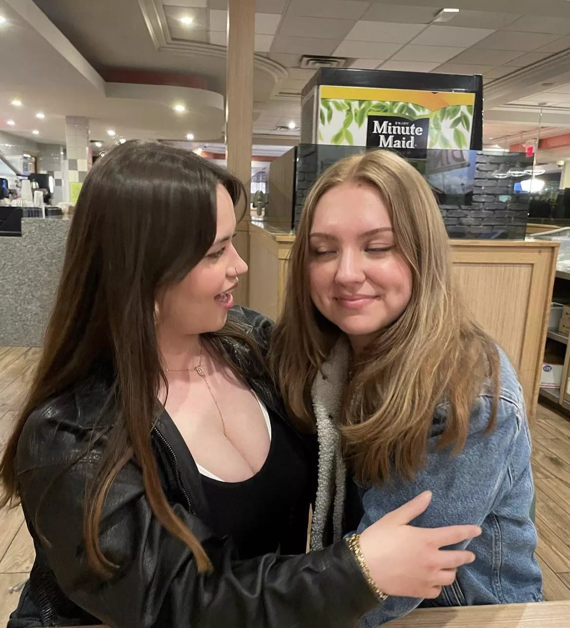 Convincing her to take the pic