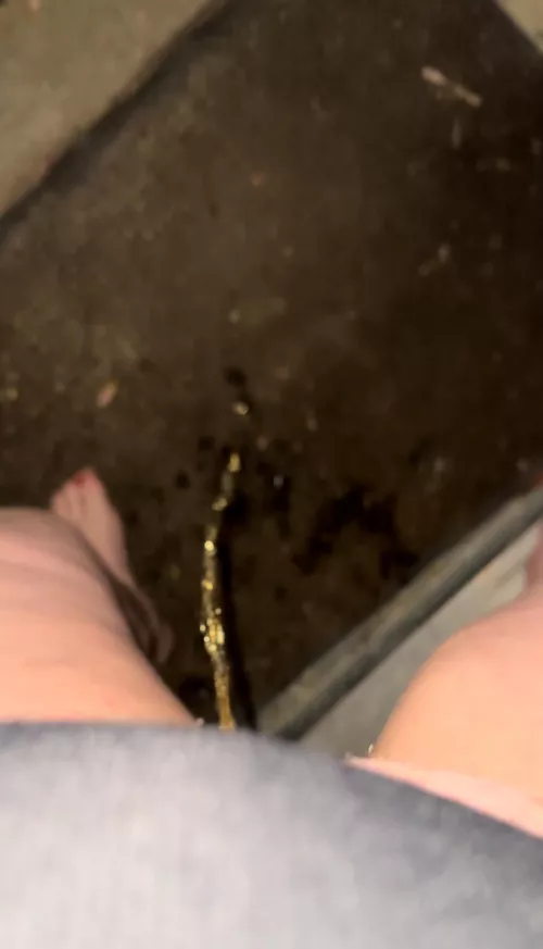 I love to piss out the back door