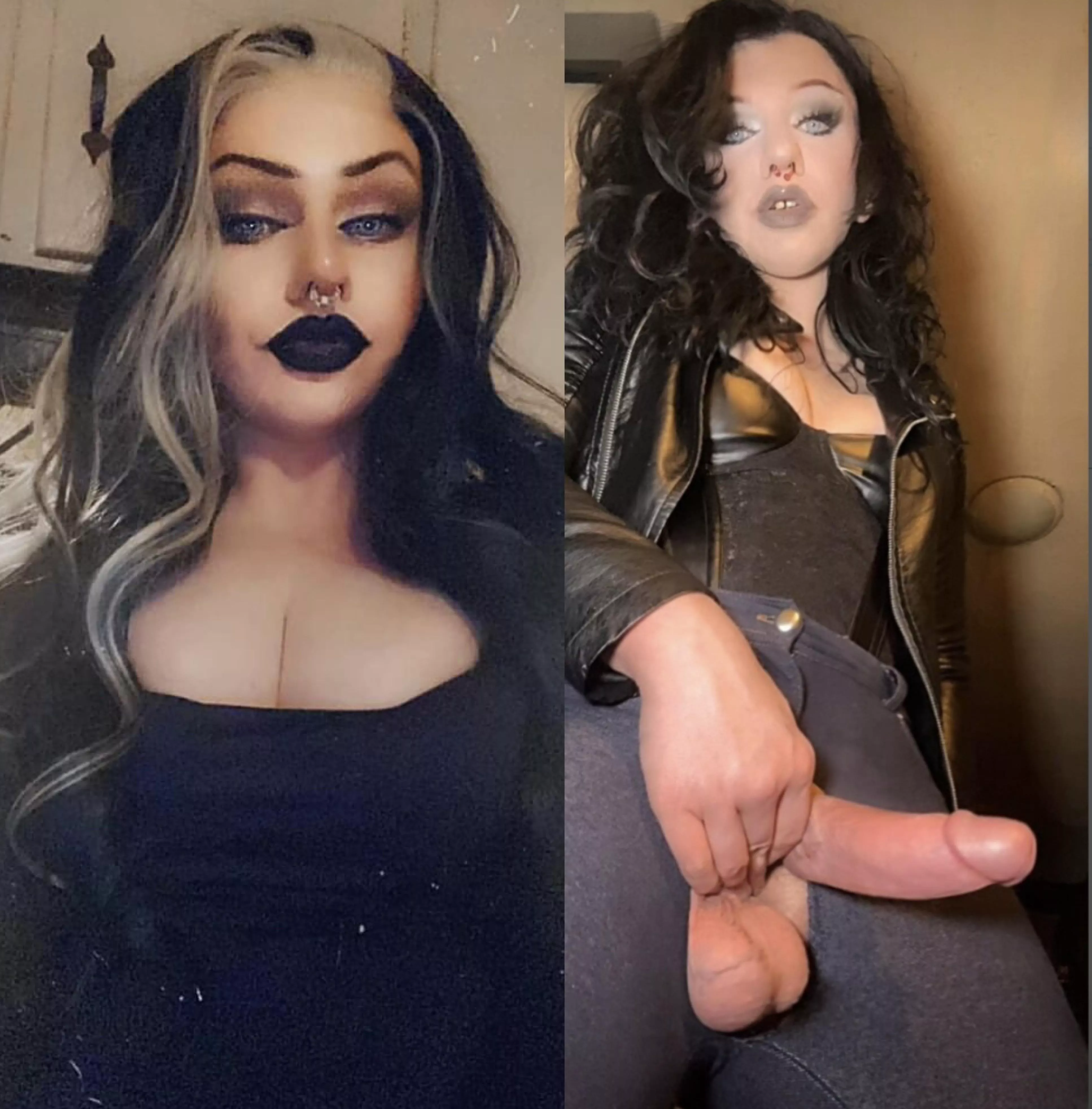 I’m just a horny goth girl who needs every drop of cum drained out of her big balls. Who’s up for the challenge? 😈