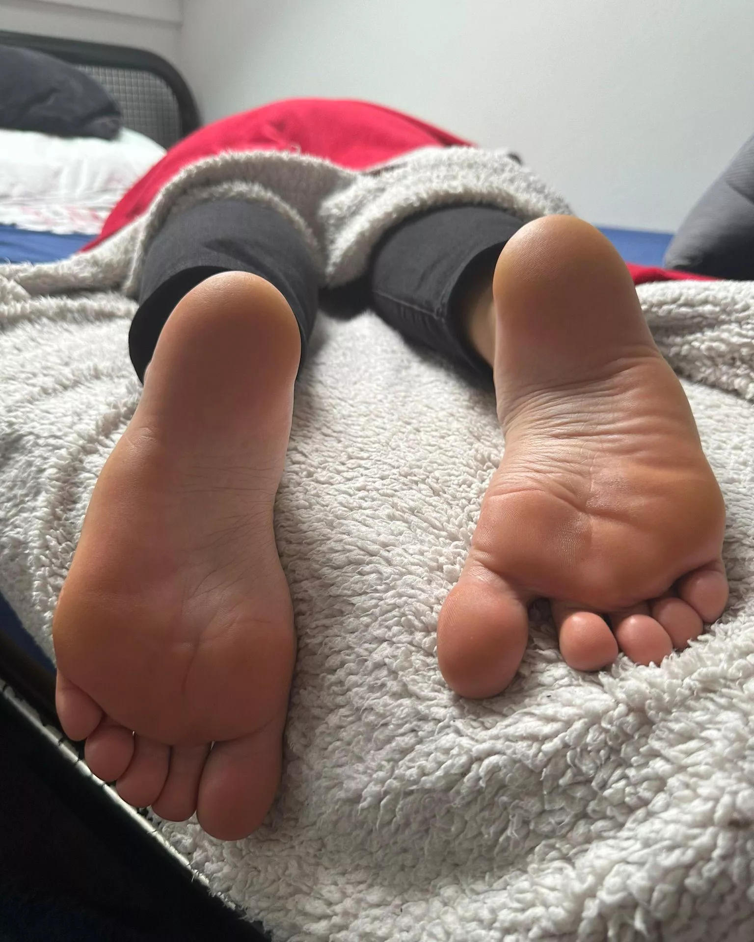 My soles are waiting for you at the edge of the bed. What's your move?