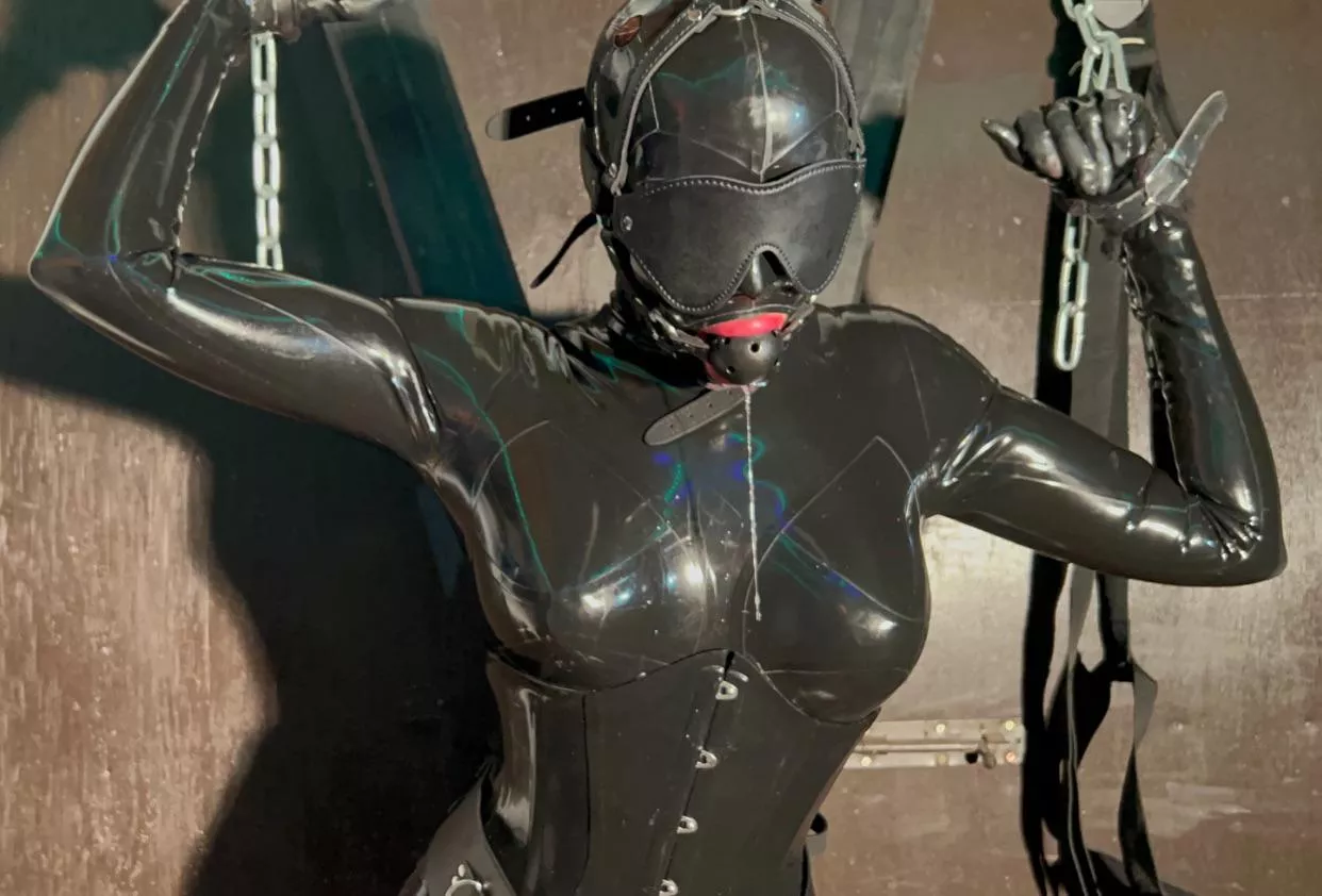 Never ending drool all over my pristine rubber as I’m left, chained to the orgasm tower! Xx