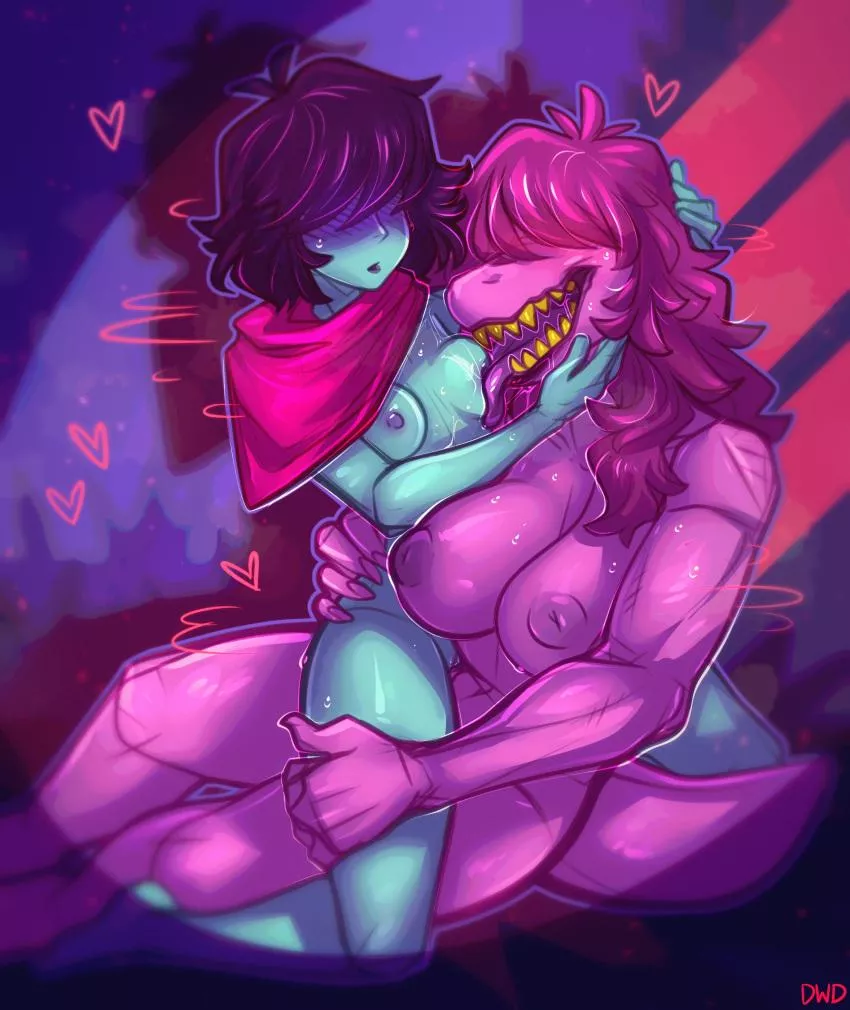 [Susie] licking [Kris]' breast (dimwitdog) 
