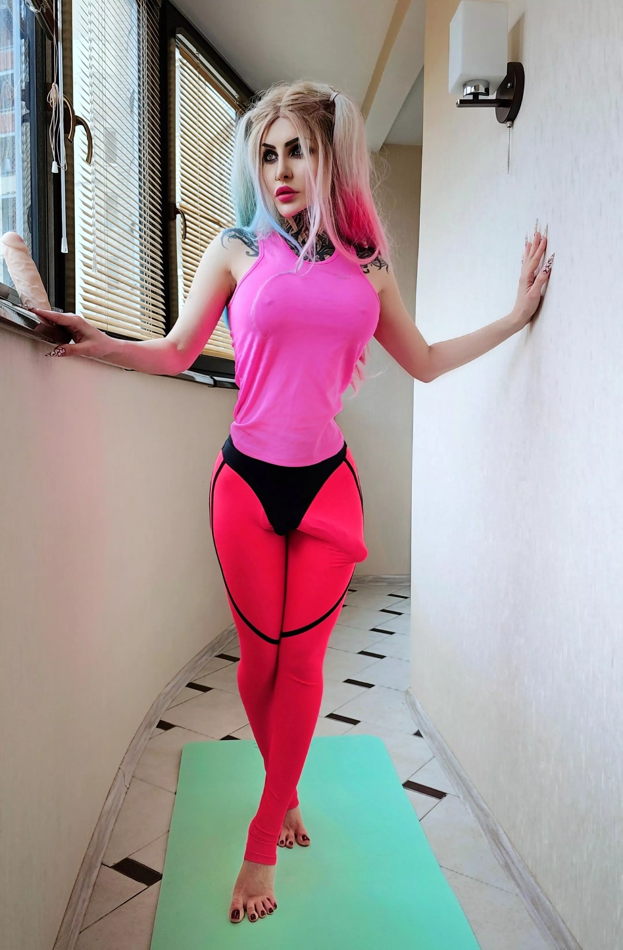 This gymnast barbie comes with extra details