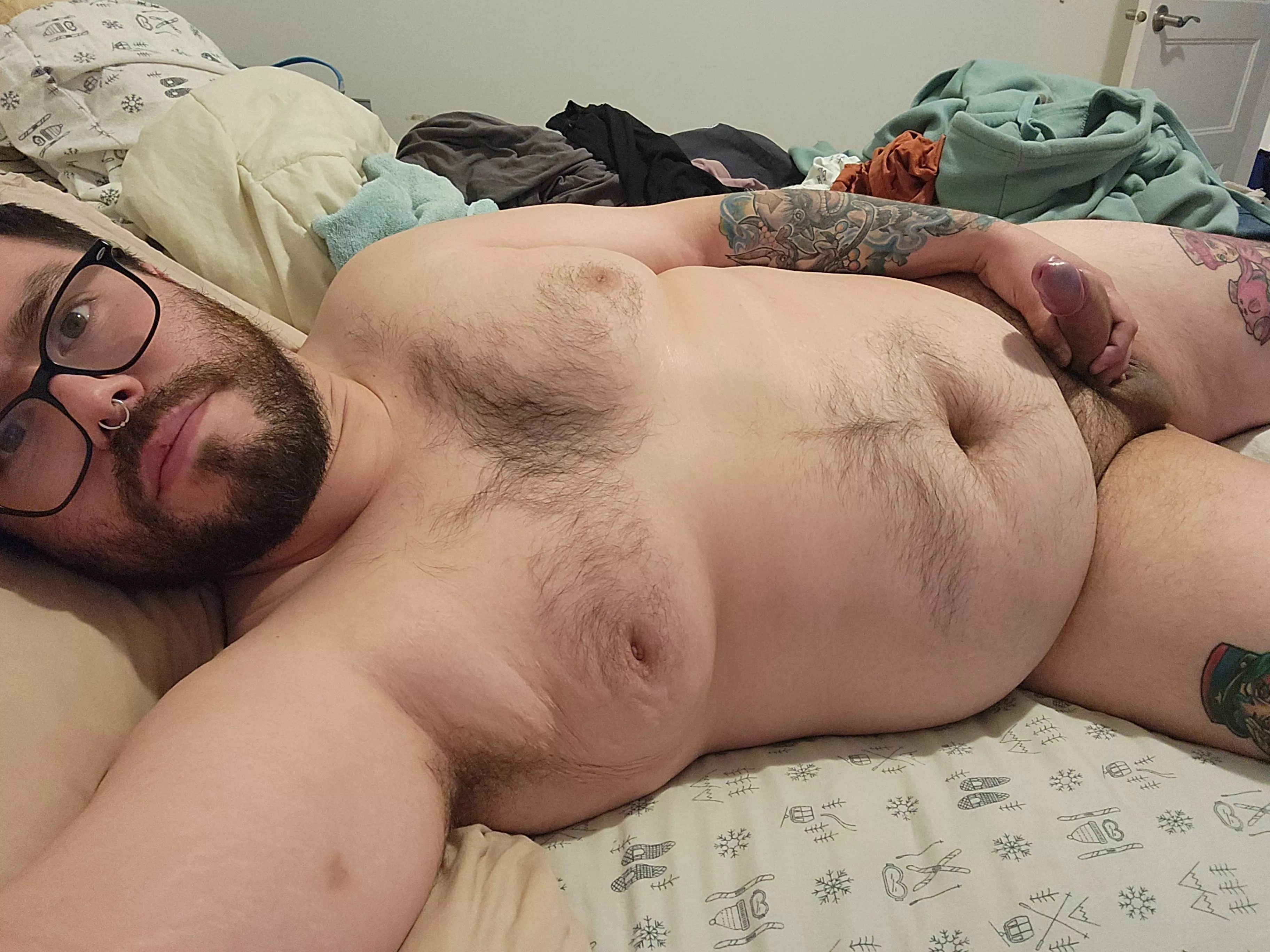 As soon as I come home from work the clothes come off!