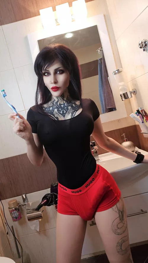 Do I need to make it clear on what you need to do next or my bulge says for itself?