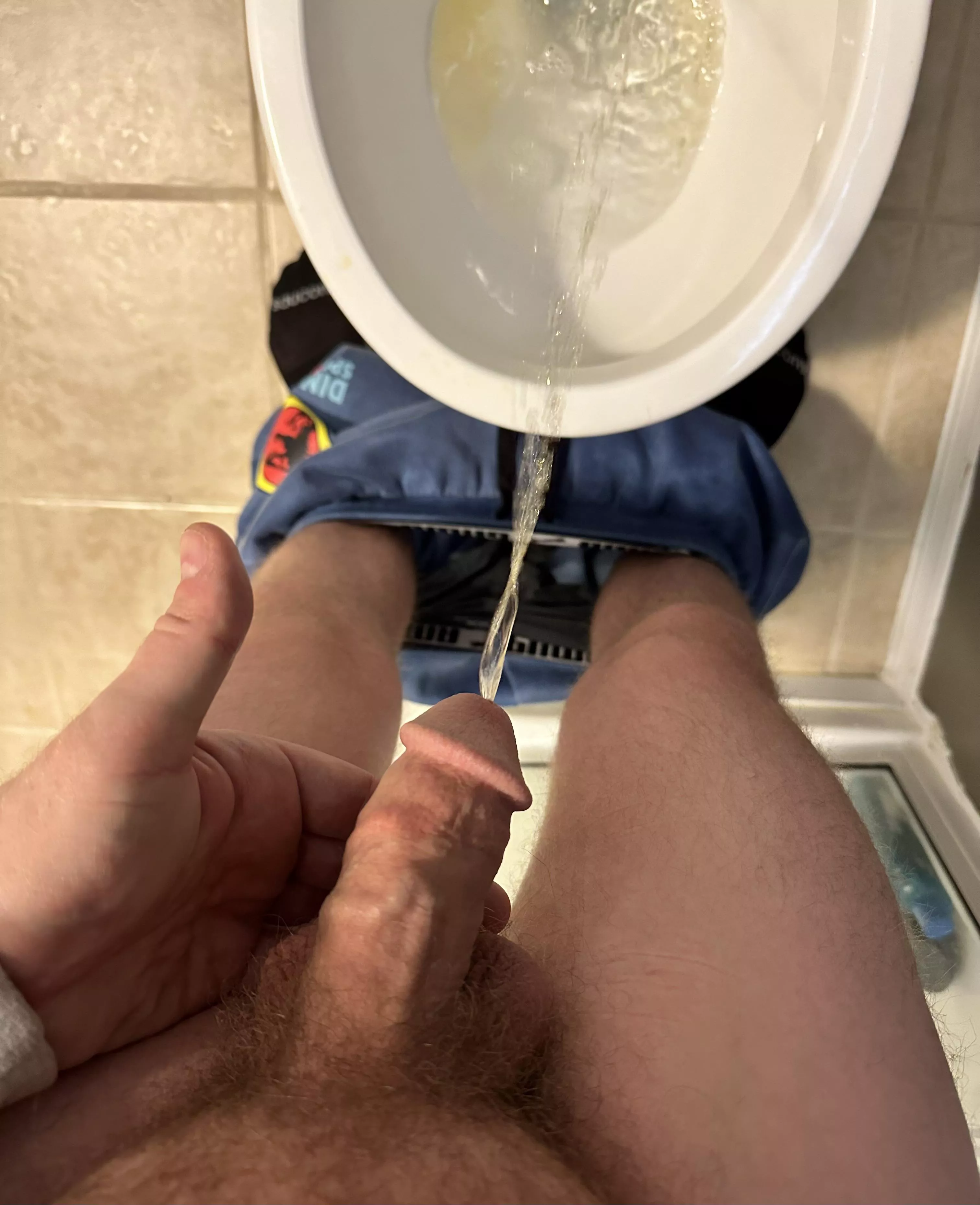 Enjoying that first morning piss 