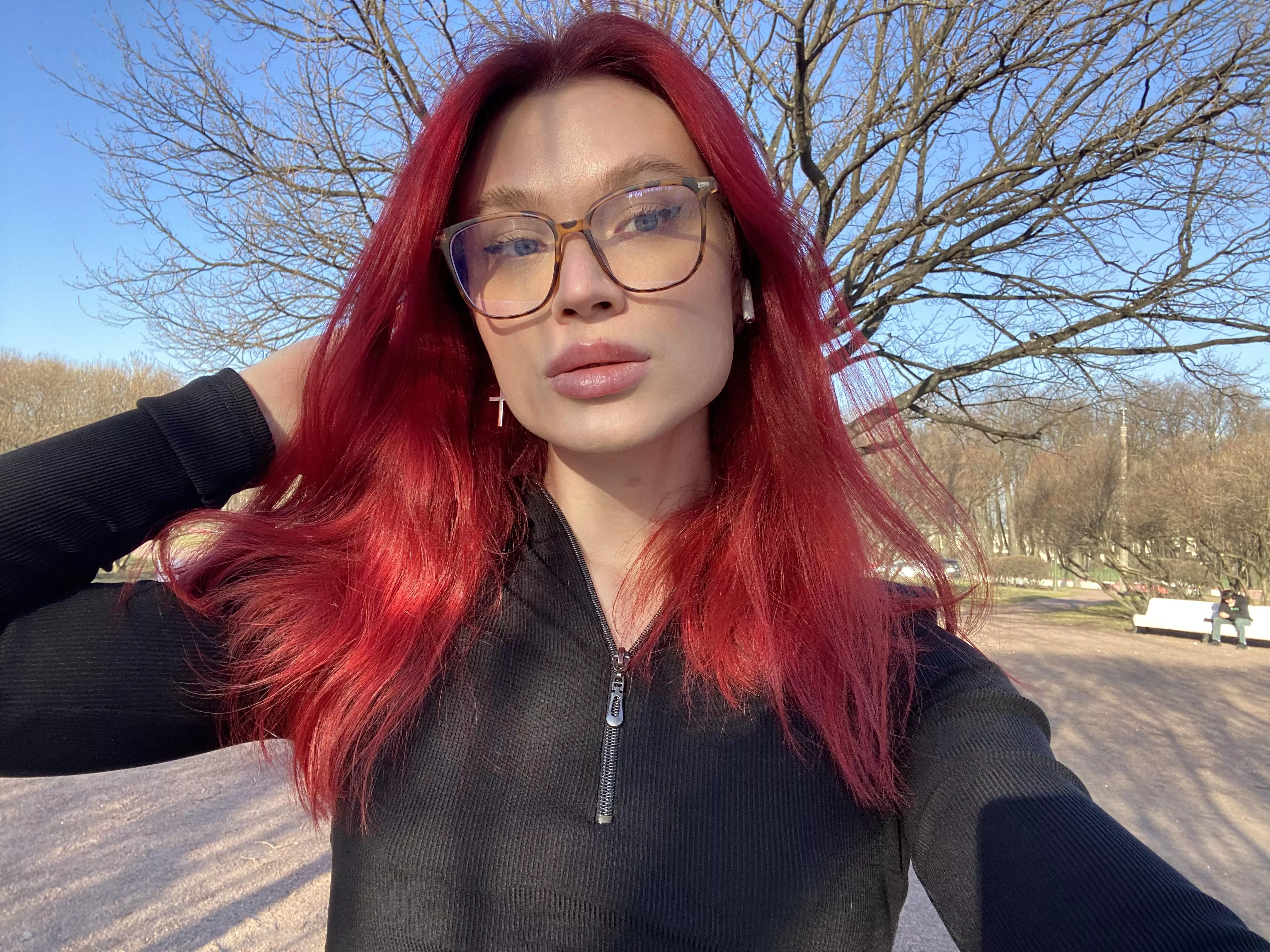 I made my hair color more bright red