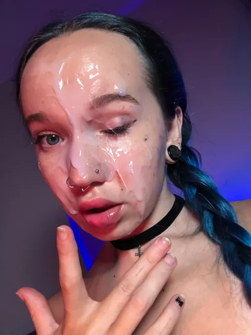 Selfies after an evening blowjob with two guys. 