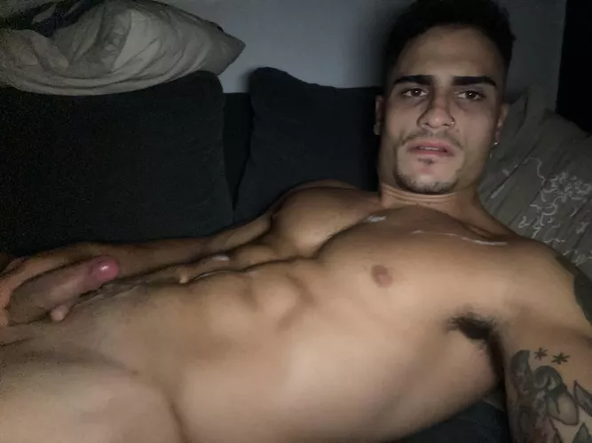 Blasting a Massive Cum Load All Over Myself 💦🍆