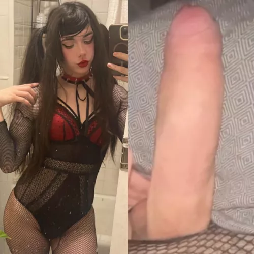 Could i be your goth gf with a hung cock? ❤️🖤