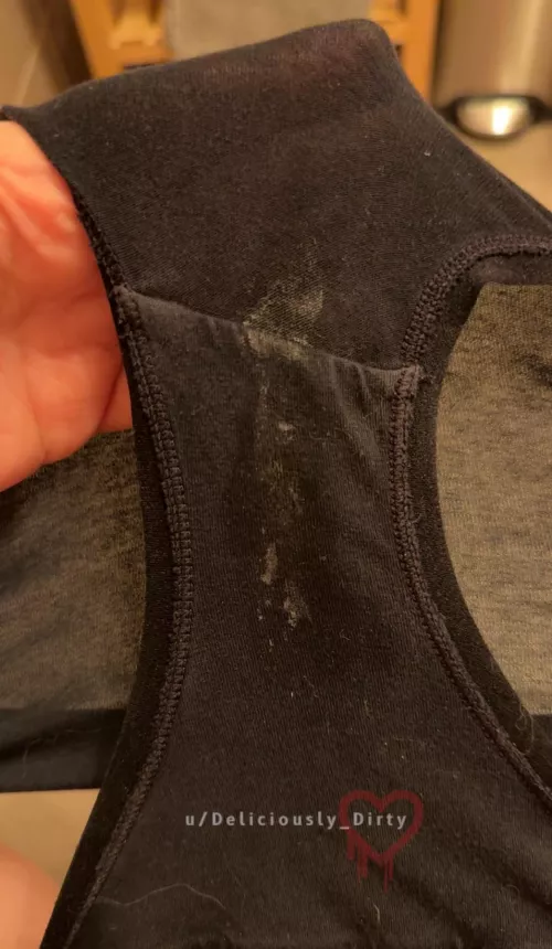 Cream and black panties make the best combo