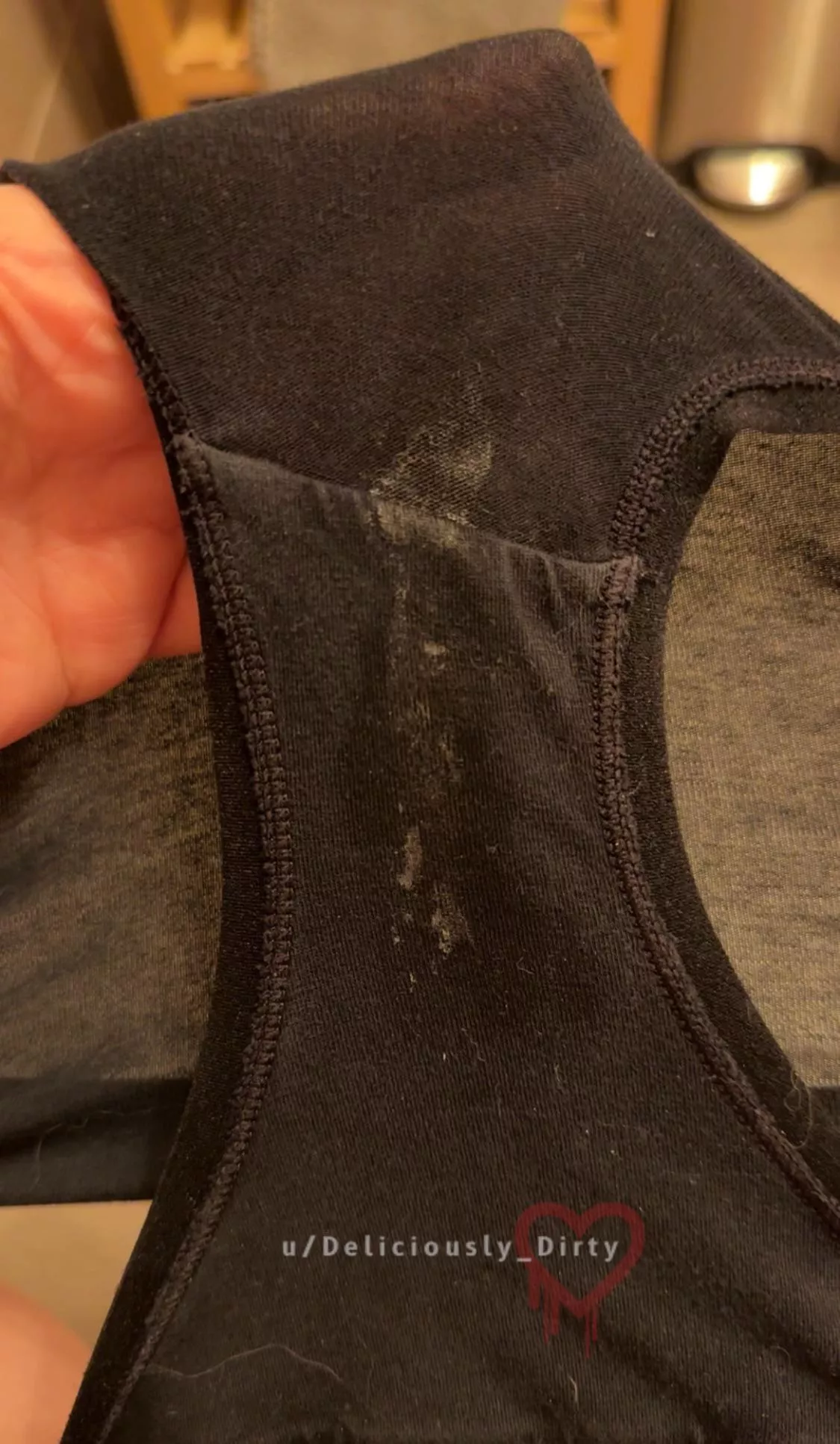 Cream and black panties make the best combo