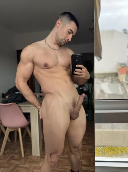 Imagine you're the delivery guy, and I greeted you like this, what's the first word that escapes your lips?