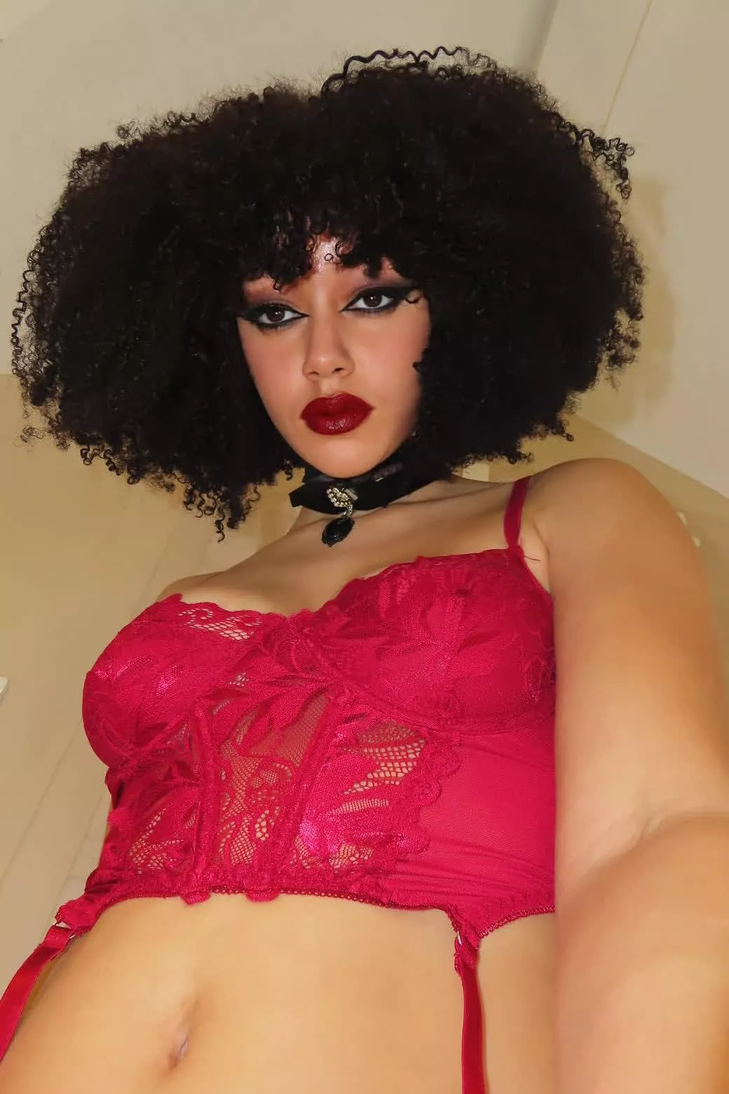 Just a pretty black girl in red